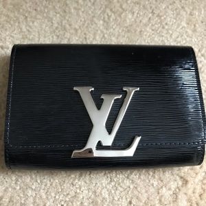 Louis Vuitton evening bag clutch with cross strap